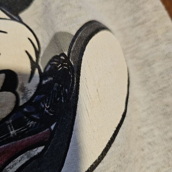 Disney Vintage Mickey & Friends Button Up Gray‎ Baseball Jersey Shirt Medium ? - Picture 10 of 11